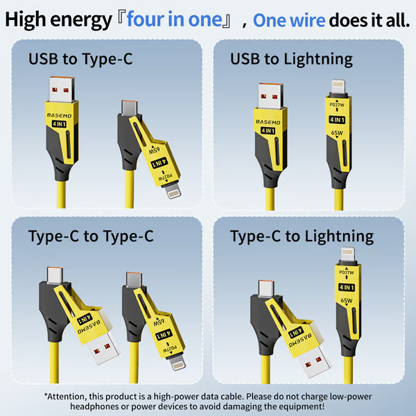 🔥4 in 1 Spring Fast Charging Cable